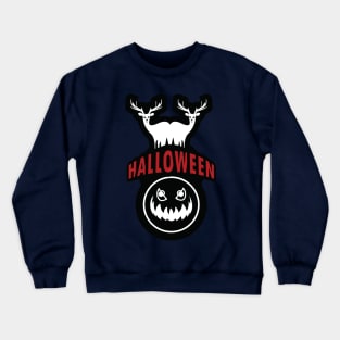 halloween deer logo Crewneck Sweatshirt